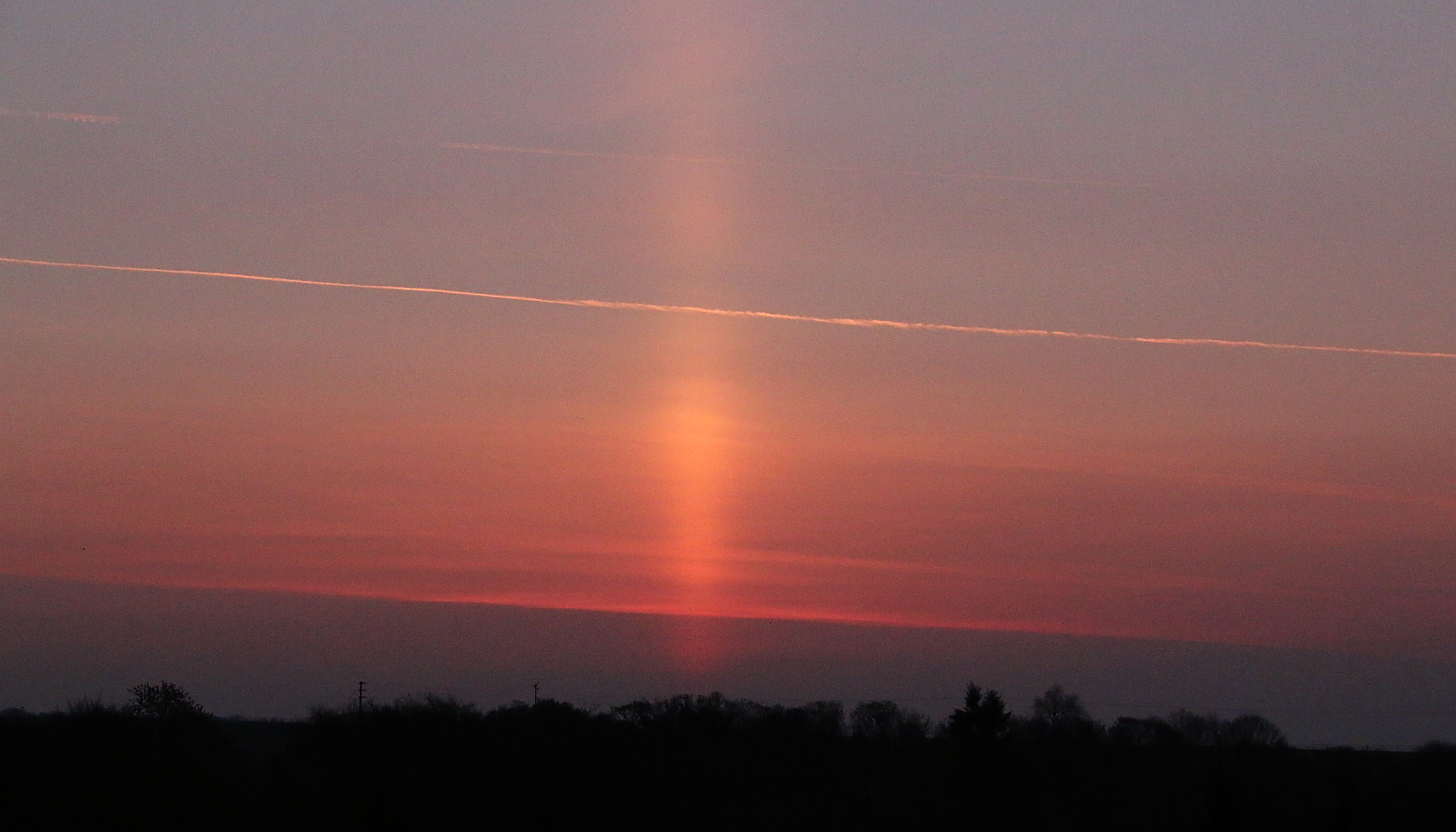 ‘Sun Pillar’ seen as sun rose yesterday